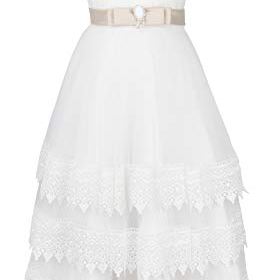 AODAYA Bohemian Sleeveless White Lace Dress Flower Girls Boho Long Dresses for Wedding Party Gala 0