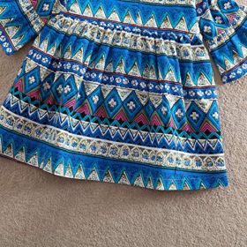 JUXINSU Cotton Girl Long Sleeve Dress Autumn and Winter Bohemian Style Casual Clothing for 2 8 Years WL176 0 2