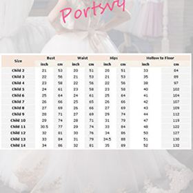 Portsvy Pageant Ball Gown Floor Length Flower Girl Dresses Sleeveless Girls Prom Dresses 0 3