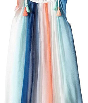 Chloe Women’ Couture Rainbow Striped Sleeveless Costume Little Child