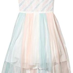 Speechless Girls High Neck Party Dress with Mesh Skirt 0