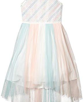 Speechless Women’ Excessive Neck Celebration Gown with Mesh Skirt