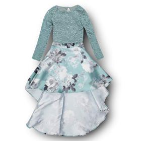 Speechless Women’ Massive 2-Piece Gown with Lengthy Sleeves