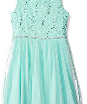 Speechless Women’ Lace Sparkle Waist Occasion Gown