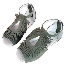 Joyfolie Delia Fringe Shoes in Olive 0