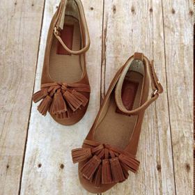 Joyfolie Penelope Tassels Flats in Brown 0 0