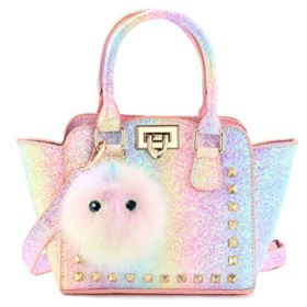 Mibasies Kids Purse for Little Girls Toddlers Rainbow Small Crossbody Handbag 0