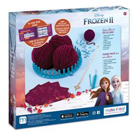 Make It Real Disney Frozen 2 Queen Idunas Knitted Shawl DIY Arts and Crafts Kit Guides Kids to Crochet Queen Idunas Shawl with Acrylic Yarn and Magical Frozen 2 Embellishments 0 0