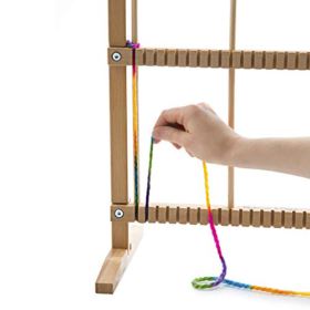 Melissa Doug Wooden Multi Craft Weaving Loom Arts Crafts Extra Large Frame Develops Creativity and Motor Skills 4191 cm H x 57785 cm W x 2413 cm L 0 1