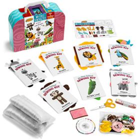 My First Sewing Kit Starter Sew Set for Kids DIY Stitching with Travel Case Perfect Craft for Beginner 0 2