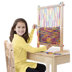 Melissa Doug Wooden Multi Craft Weaving Loom Arts Crafts Extra Large Frame Develops Creativity and Motor Skills 4191 cm H x 57785 cm W x 2413 cm L 0 3