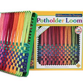 Harrisville Designs Potholder 7 Traditional Size Potholder Loom Kit with Cotton Loops Make 2 Potholders Weaving Crafts for Kids Adults Multi 0