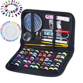130 Mini Sewing Kit Southsun DIY Premium Sewing Supplies for Kids Beginner Travel Emergency with Scissors Thimble Thread Needles Tape Measure Carrying Case and Accessories 0 0