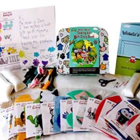 Art Craft Kits for Girls Sewing Kit with Read Along Story Book Fun Animals Dogs Cats Owls Project for Kids Creative and Educational Your Child Will Love Create A Memorable Experience to Cherish 0 0