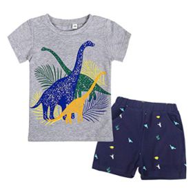 AmzBarley Toddler Boys Clothes Cotton Short Sleeve Tee and Shorts Set Kids 2 Pieces Summer Outfit Set 0 0