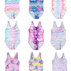 Girls Bathing Suits Unicorn Mermaid Swimsuits One Piece Swimwear 0 5