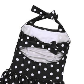 MSemis LittleBig Girls One Piece Adjustable Polka Dot Bathing Suit Ruffle Skirted Swimwear Swim Dress 0 3