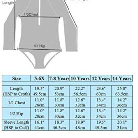 weVSwe Girl One Piece Swimsuit Long Sleeve Rash Guard Bathing Suit with Zipper 0 5