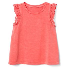 Gymboree Girls Little Eyelet Sleeve Tee 0