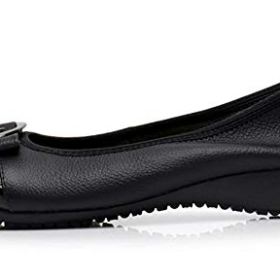 Comfort Slip On Shoes for Women Genuine Leather Ballet Flats Low Heeled Wedges Dress Shoes 0 0