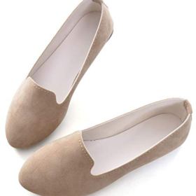 SAILING LU Comfort Ballet Flats Womens Faux Suede Shoes Soft Solid Portable Walking Loafers 0