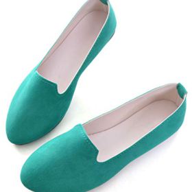 SAILING LU Comfort Ballet Flats Womens Faux Suede Shoes Soft Solid Portable Walking Loafers 0 3