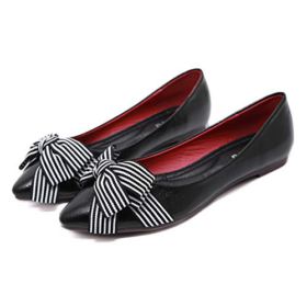 SAILING LU Womens Classic Pointy Toe Ballet Flats Slip On Bowknot Dress Flat Shoes Comfort Walking Moccasins 0 1