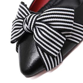 SAILING LU Womens Classic Pointy Toe Ballet Flats Slip On Bowknot Dress Flat Shoes Comfort Walking Moccasins 0 2