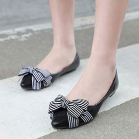 SAILING LU Womens Classic Pointy Toe Ballet Flats Slip On Bowknot Dress Flat Shoes Comfort Walking Moccasins 0 3