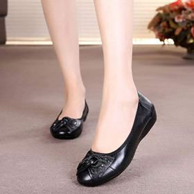 Womens Foldable Ballet Flats Comfort Low Heeled Bow Knot Dress Shoes Oxford Wedges 0 3
