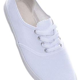 SAILING LU Womens Shoes for Work White Nursing Shoes Breathable Canvas Shoes Flat Loafers 0 3