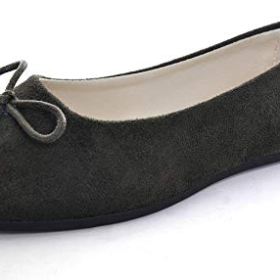 SAILING LU Womens Comfort Shoes Cute Bow Knot Ballet Flats Faux Suede Solid Loafers 0 1