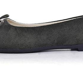 SAILING LU Womens Comfort Shoes Cute Bow Knot Ballet Flats Faux Suede Solid Loafers 0 2