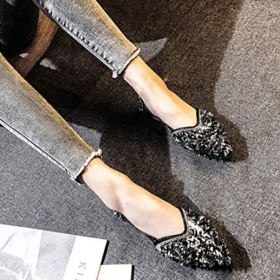 SAILING LU Crystals Sandals Womens Pointy Toe Ballet Flats Comfort Slip on Shoes for Party 0 4
