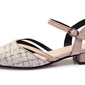 SAILING LU Dressy Pumps Shoes for Women Retro Plaid Flats Comfort Ankle Strap Sandals Wear to Work 0 0