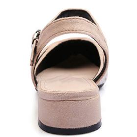 SAILING LU Dressy Pumps Shoes for Women Retro Plaid Flats Comfort Ankle Strap Sandals Wear to Work 0 1