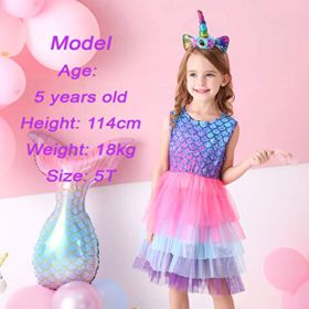 VIKITA Toddler Girl Dress Short Sleeve Casual Party Tutu Dresses for 3 8 Years Kids 0 2