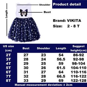 VIKITA Toddler Flower Girl Dress Summer Sleeveless Cotton Tutu Dresses for Girls 3 7 Years Knee Length 0 0