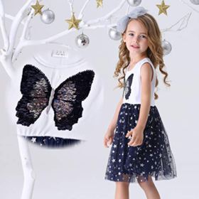 VIKITA Toddler Flower Girl Dress Summer Sleeveless Cotton Tutu Dresses for Girls 3 7 Years Knee Length 0 3