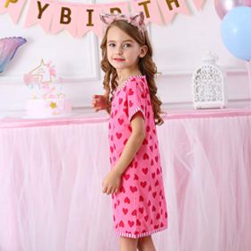 VIKITA Summer Toddler Girls Clothes Casual Short Sleeve Girl Dresses for Kids 2 8 Years 0 4