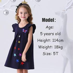 VIKITA 2020 Toddler Girls Summer Dresses Short Sleeve Outfit 3 8 Years 0 1