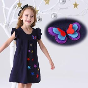 VIKITA 2020 Toddler Girls Summer Dresses Short Sleeve Outfit 3 8 Years 0 2