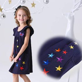 VIKITA 2020 Toddler Girls Summer Dresses Short Sleeve Outfit 3 8 Years 0 3