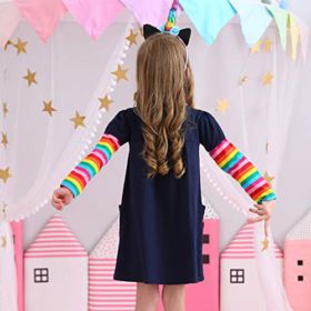 VIKITA Winter Toddler Girl Clothes Cotton Long Sleeve Girls Dresses for Kids 2 8 Years 0 2