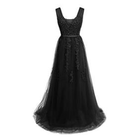 Women Lace Applique Wedding Bridesmaid Dress V Neck Padded Evening Cocktail Formal Pageant Long Maxi Ball Gown 0 1