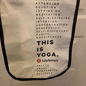 Lululemon Small Reusable Tote Gym Bag This is Yoga Black 0 1