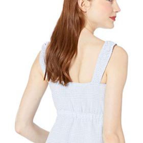 ASTR the label Womens Caden Off The Shoulder Gingham Fashion Ruffle Top 0 1