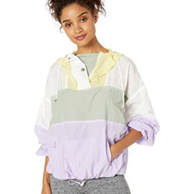 ASTR the label Womens Retro Colorblock Windbreaker Lightweight Jacket 0