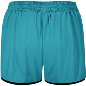 Fulbelle Womens Double Layer Drawstring Elastic Waist Athletic Shorts with Pockets 0 0