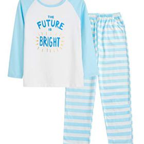 Big Girls Pajamas Size 6 16 Pants Long Sleeve Jammies Glitter Heart Stripe TweenTeens Fall Clothes Set 0
